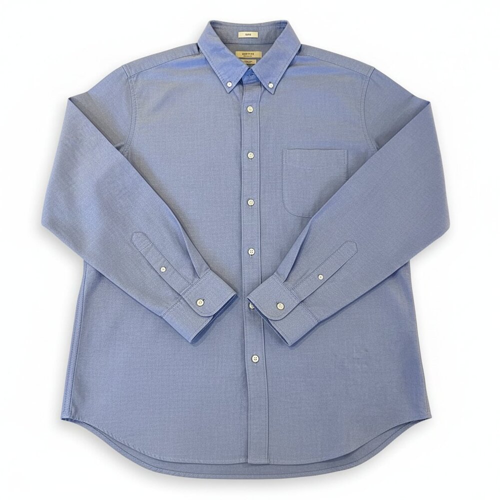 NWT J.Crew Slim Fit American Pima Cotton Blue Button-Down Shirt L